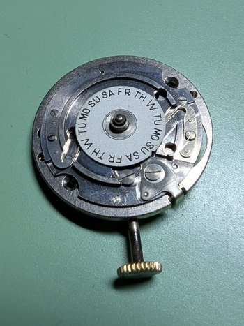 The day star is held in place with a jumper spring. 