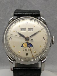 1955 Zodiac Triple Date Moon Phase Watch