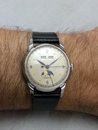 1955 Zodiac Triple Date Moon Phase Watch