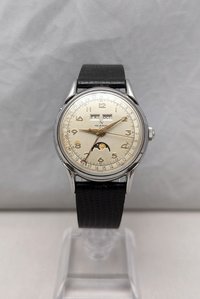 1950's Helbros Triple Calendar Watch with Moon Phase