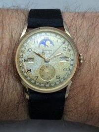 1948 Banner Datofix Triple Calendar Watch with Moon Phase