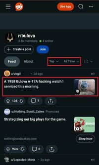 1958 Bulova Military Issue A-17A Hacking Watch
