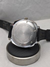 Vintage 1975 Caravelle Blue TV Dial Watch