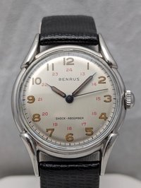 1950s Benrus 24 Hour Steel Watch