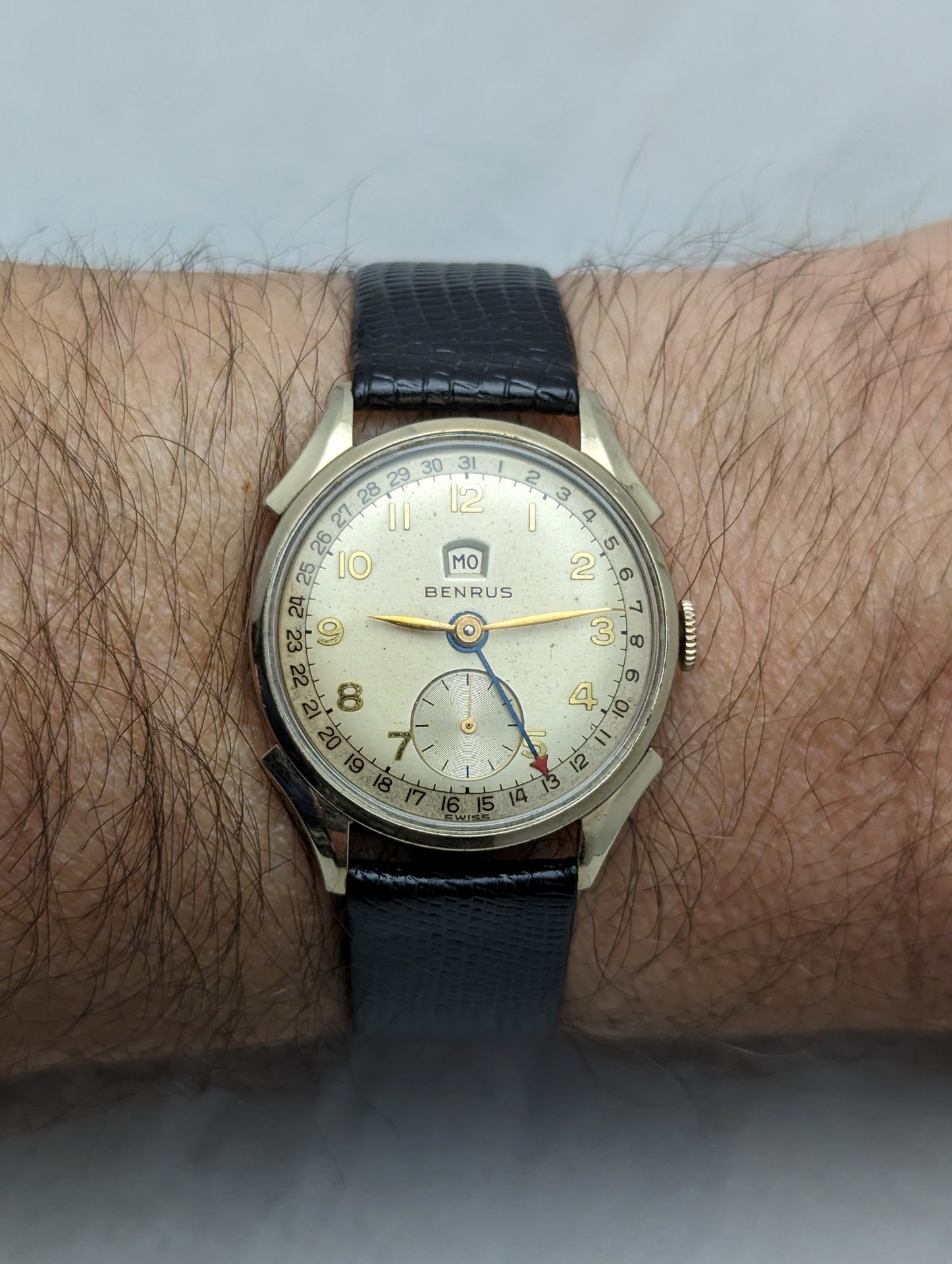 1950s Benrus Pointer Calendar Watch