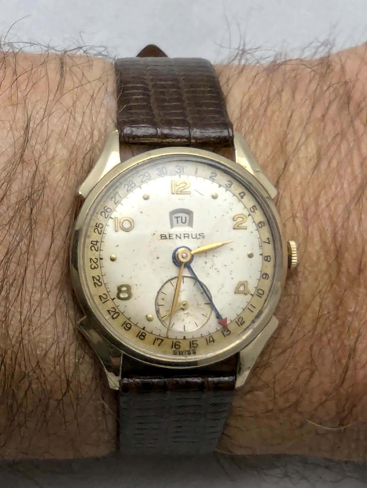 1950s Benrus Pointer Calendar Watch