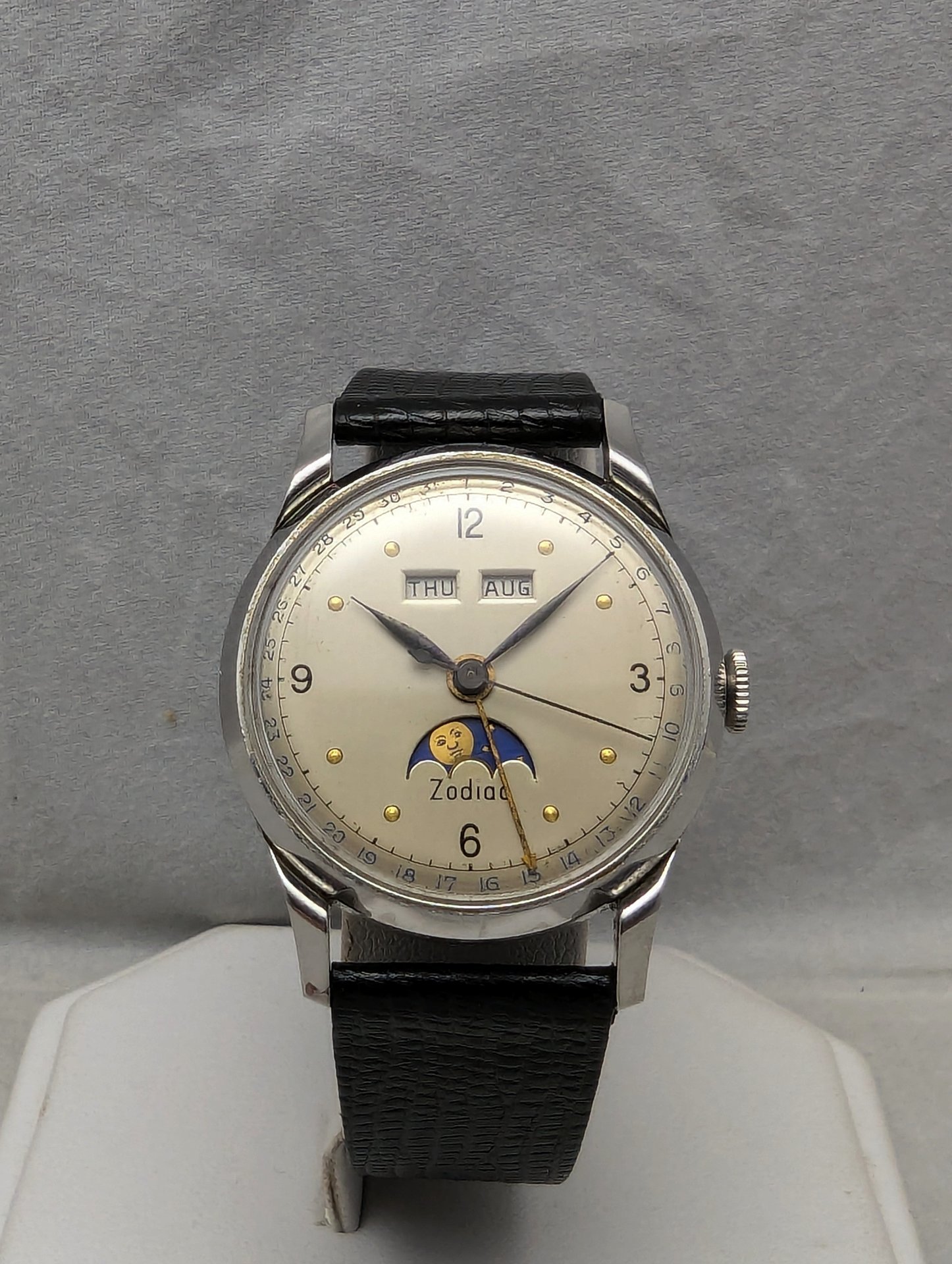 1955 Zodiac Triple Date Moon Phase Watch