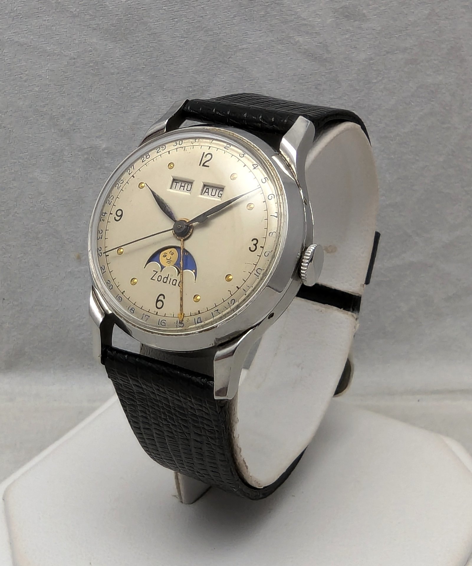 1955 Zodiac Triple Date Moon Phase Watch