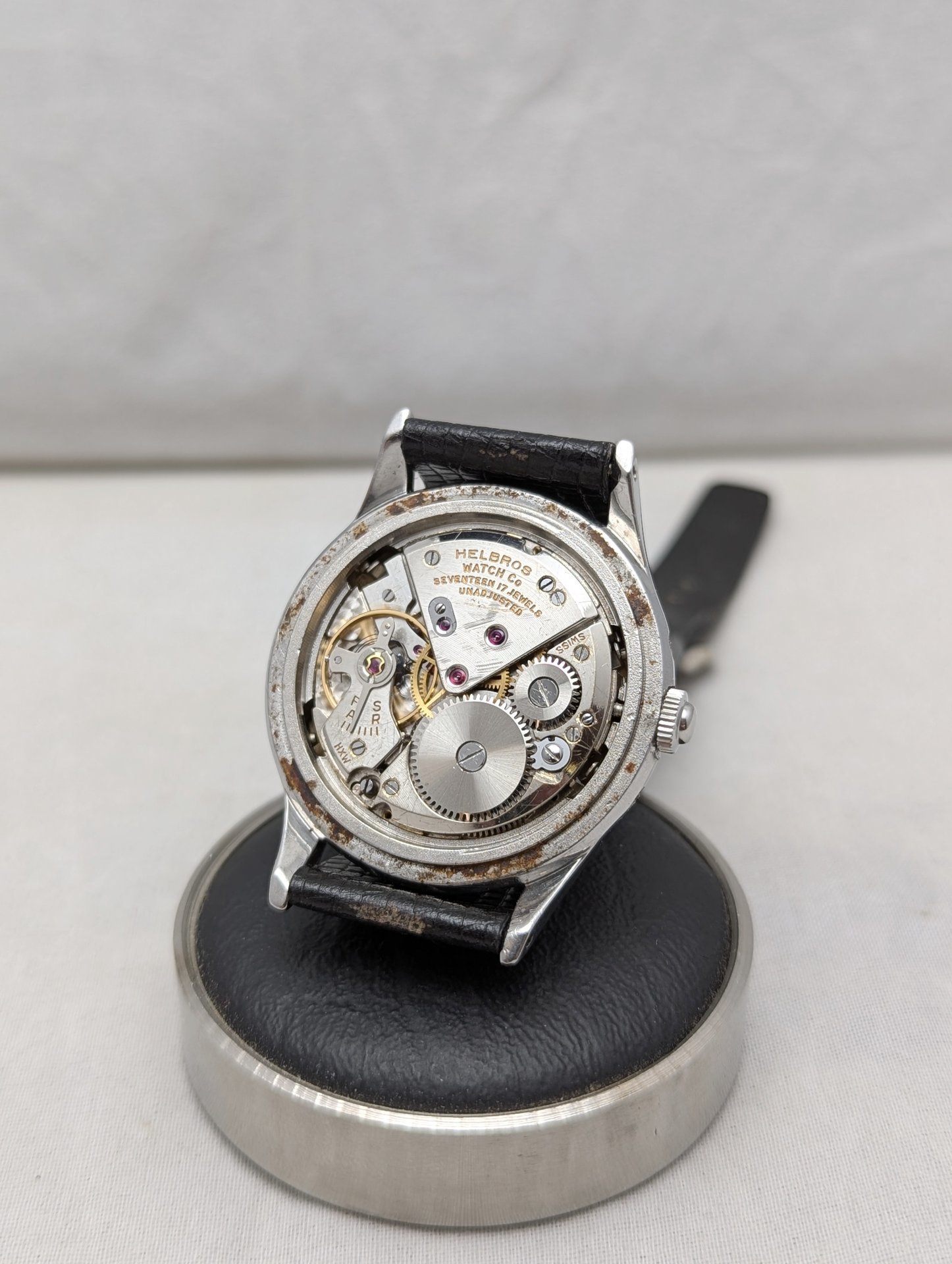 1950's Helbros Triple Calendar Watch with Moon Phase