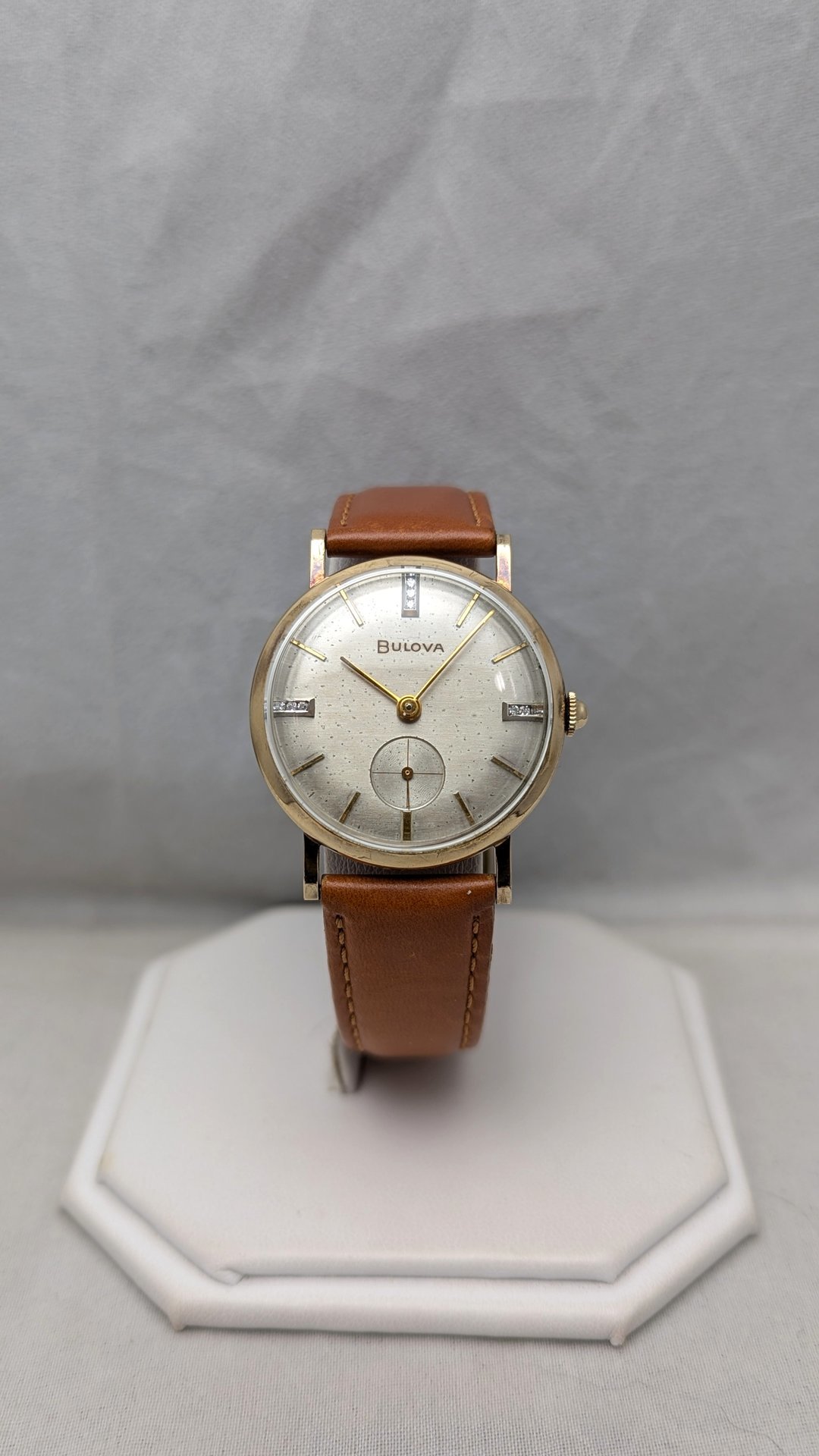1956 Bulova Diamond Dial President