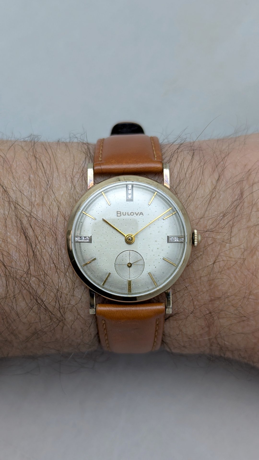 1956 Bulova Diamond Dial President