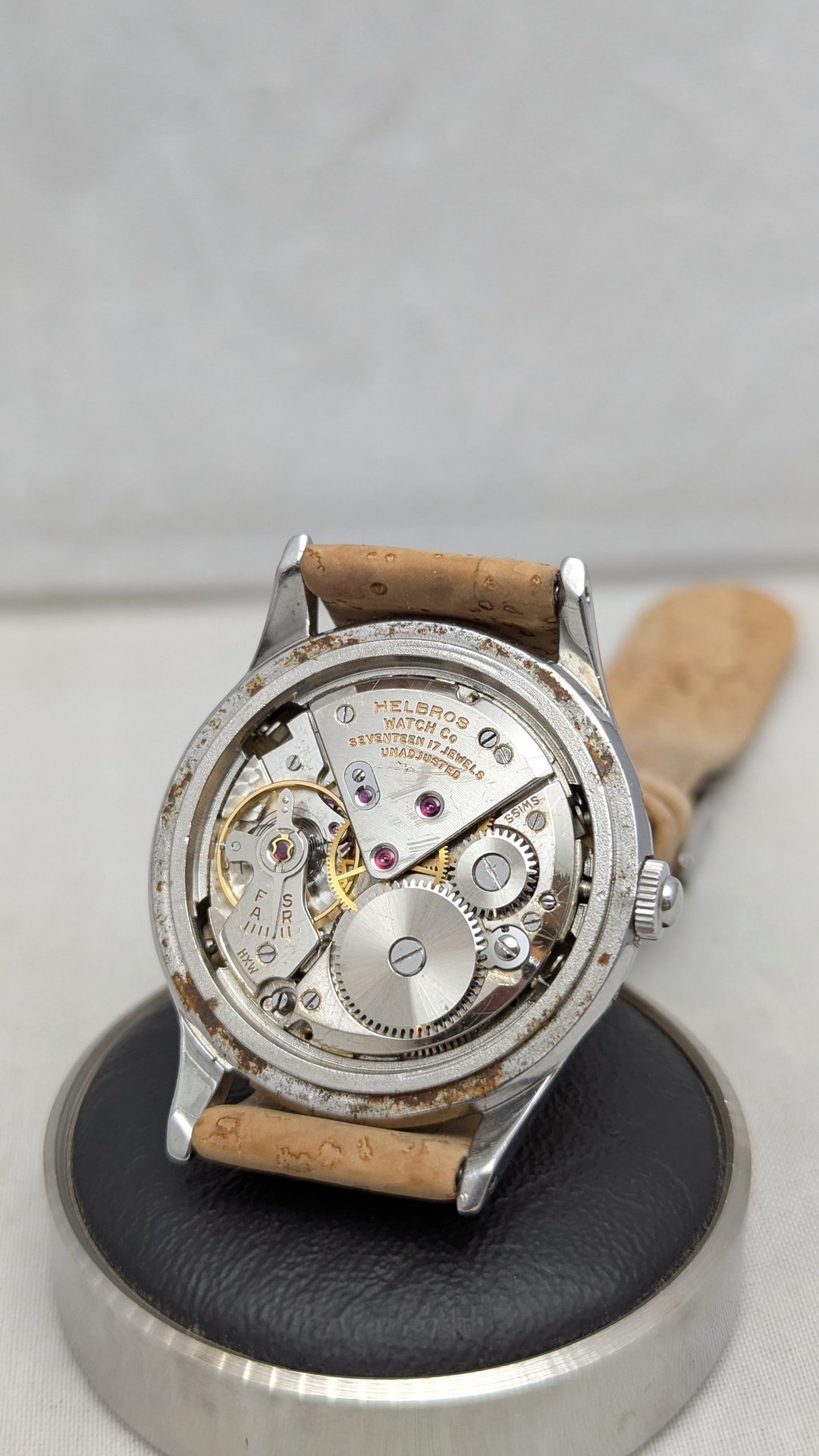 1950's Helbros Triple Calendar Watch with Moon Phase