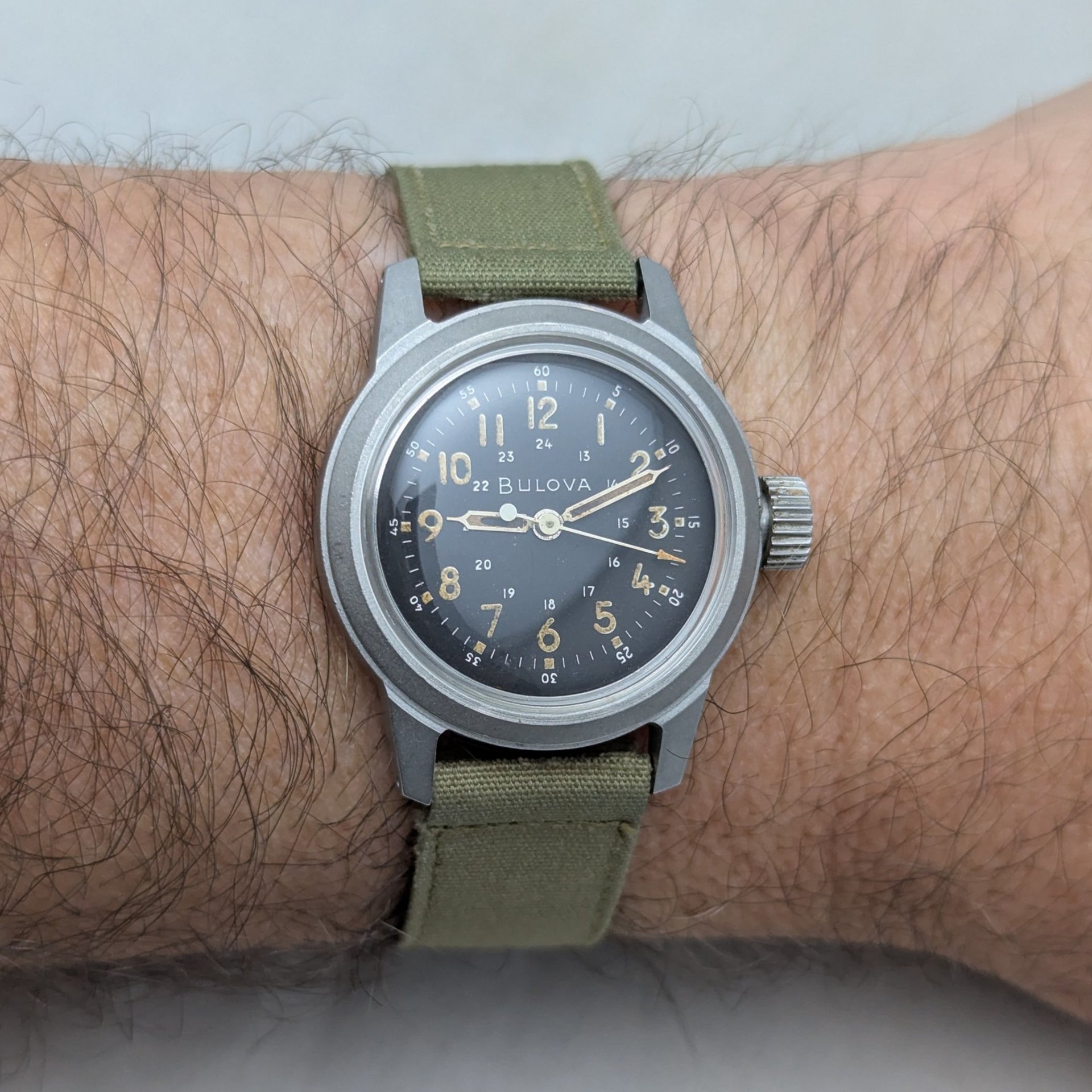 1958 Bulova Type A17A Military Issue Hacking Watch