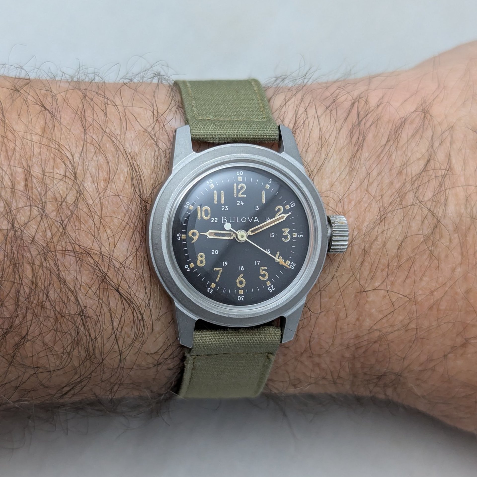 1958 Bulova Type A17A Military Issue Hacking Watch
