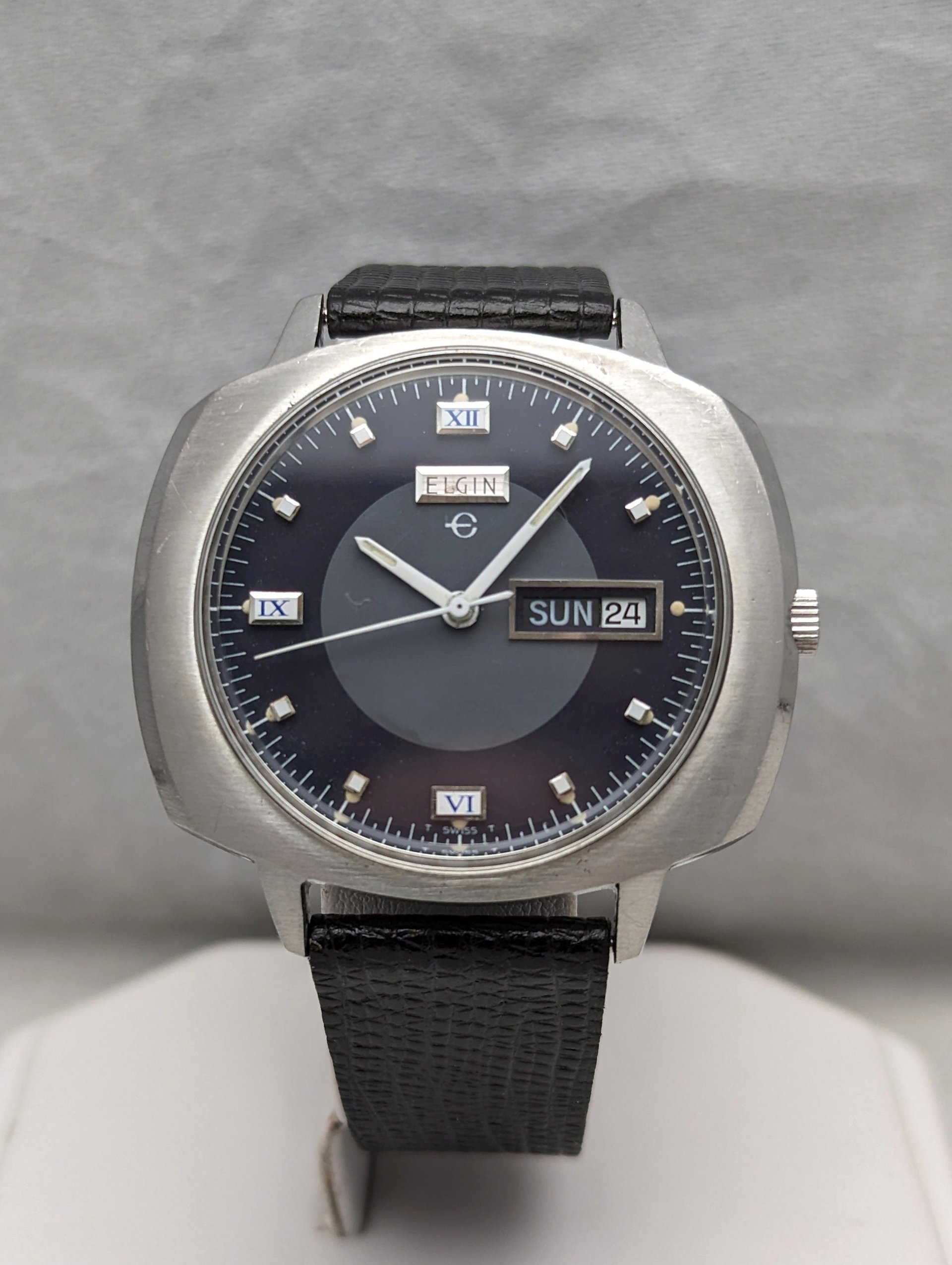 1970s Elgin Blue Dial Watch