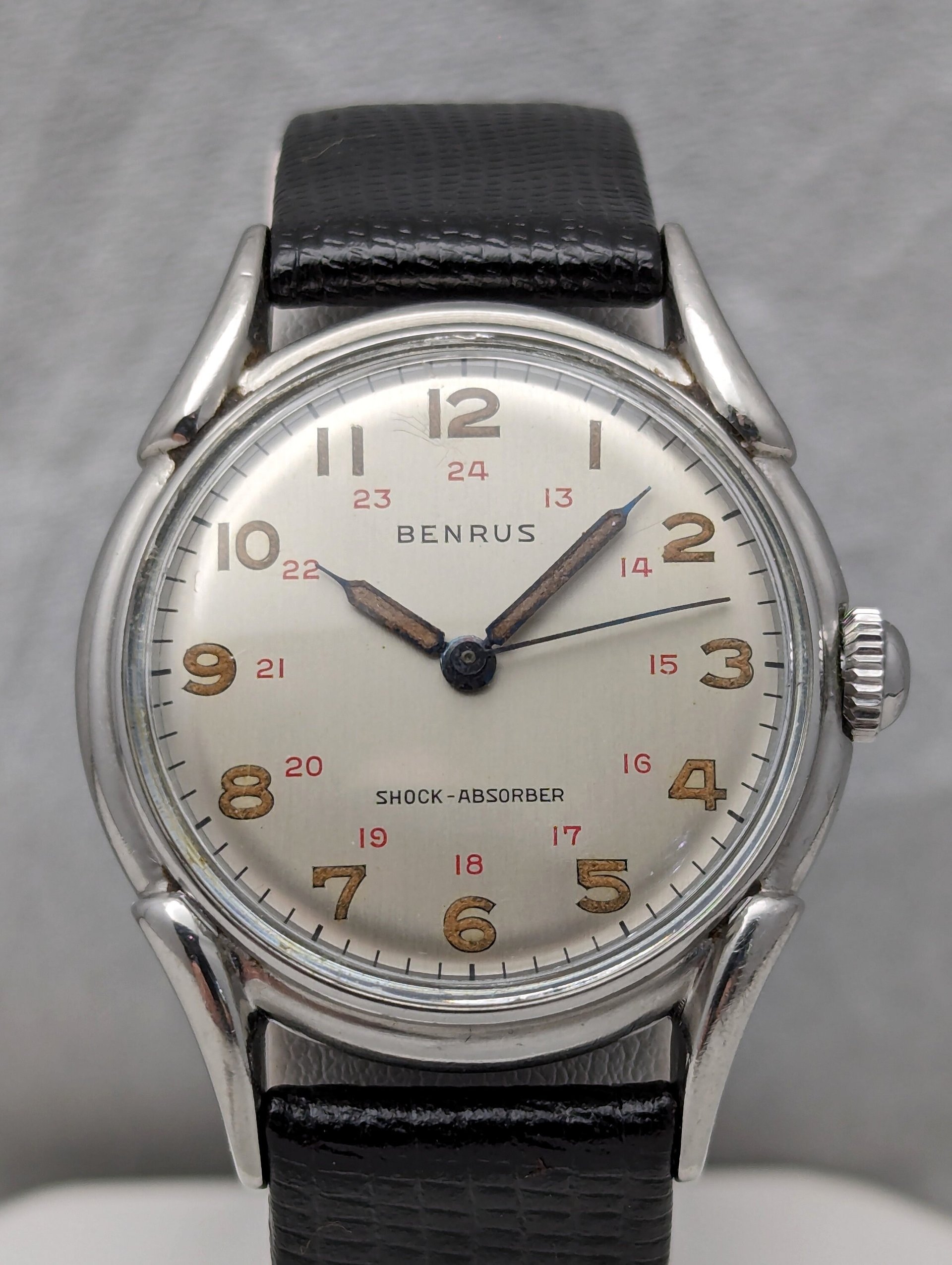 1950s Benrus 24 Hour Steel Watch