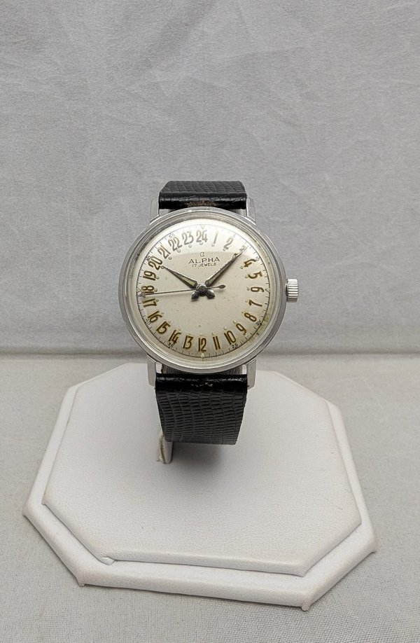 1960s Alpha Twenty-Four Hour Watch