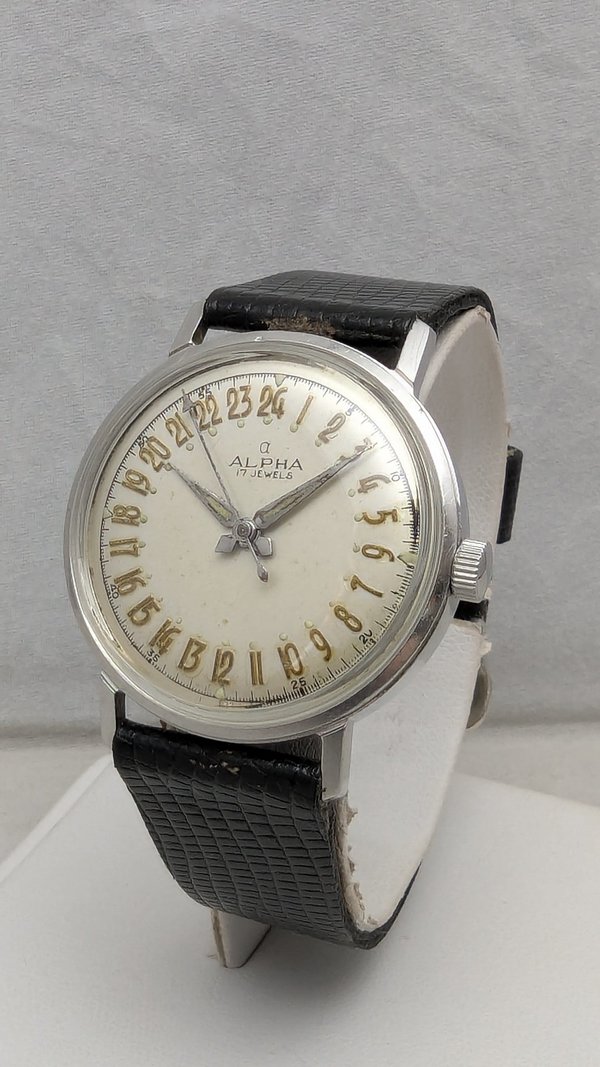 1960s Alpha Twenty-Four Hour Watch