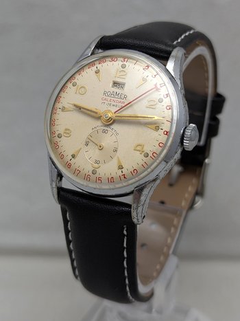 1952 Roamer Pointer Calendar Watch