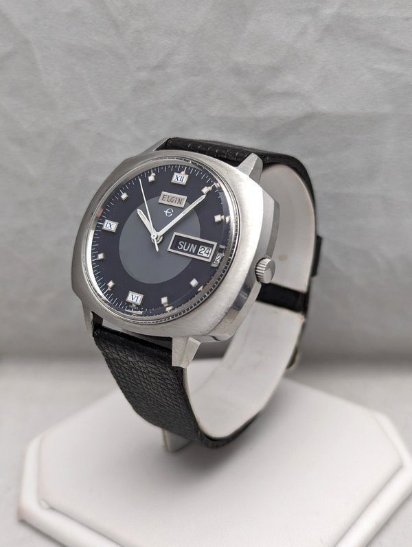 1970s Elgin Blue Dial Watch