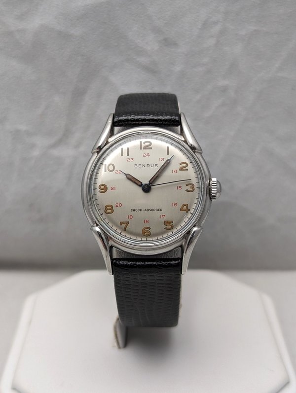 1950s Benrus 24 Hour Steel Watch
