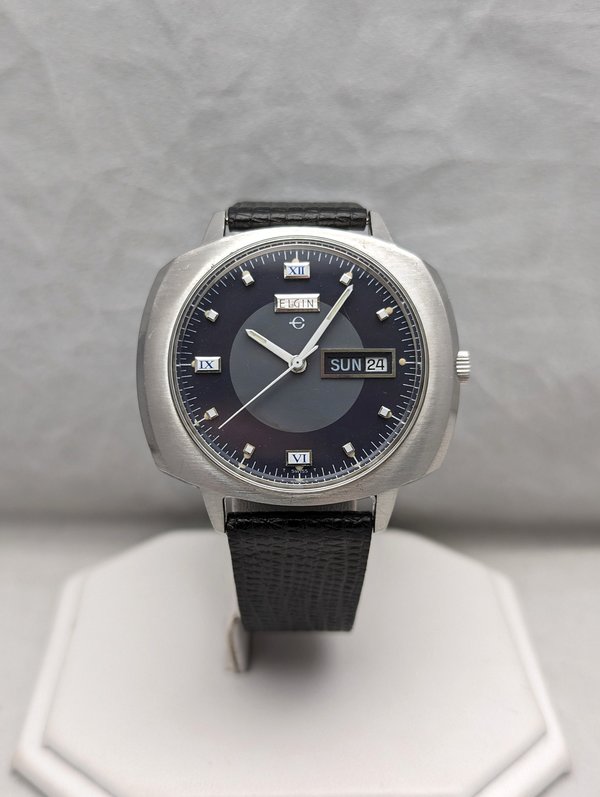 1970s Elgin Blue Dial Watch